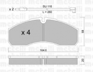 Комплект тормозных колодок METELLI 22-0578-3K