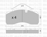 Комплект тормозных колодок METELLI 22-0584-0