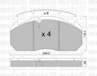 Комплект тормозных колодок METELLI 22-0586-0