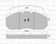 Комплект тормозных колодок METELLI 22-0587-0