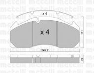 Комплект тормозных колодок METELLI 22-0593-0