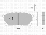 Комплект тормозных колодок METELLI 22-0618-0