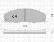 Комплект тормозных колодок METELLI 22-0698-0