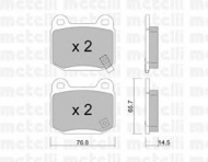 Комплект тормозных колодок METELLI 22-0739-0