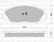 Комплект тормозных колодок METELLI 22-0748-0