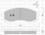 Комплект тормозных колодок METELLI 22-0762-0