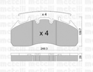 Комплект тормозных колодок METELLI 22-0809-0