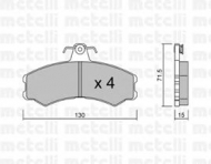 Комплект тормозных колодок METELLI 22-0031-1