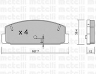 Комплект тормозных колодок METELLI 22-0302-2