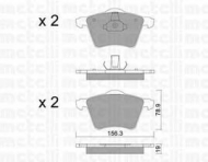 Комплект тормозных колодок METELLI 22-0550-2