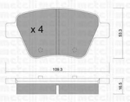 Комплект тормозных колодок METELLI 22-0889-0