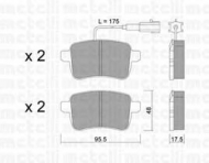 Комплект тормозных колодок METELLI 22-0895-0