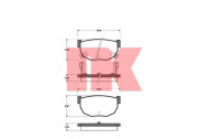 Комплект тормозных колодок NK 222225