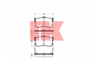 Комплект тормозных колодок NK 222617