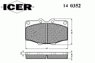 Комплект тормозных колодок ICER 140352