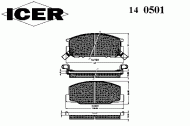 Комплект тормозных колодок ICER 140501