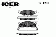 Комплект тормозных колодок ICER 141270
