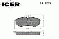 Комплект тормозных колодок ICER 141289