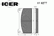 Комплект тормозных колодок ICER 150277