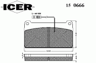 Комплект тормозных колодок ICER 150666