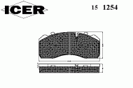 Комплект тормозных колодок ICER 151254