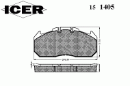 Комплект тормозных колодок ICER 151405