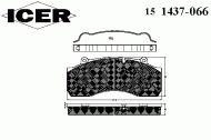 Комплект тормозных колодок ICER 151437-066