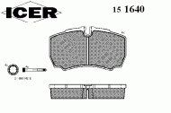 Комплект тормозных колодок ICER 151640