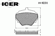 Комплект тормозных колодок ICER 180231