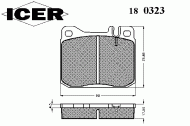 Комплект тормозных колодок ICER 180323