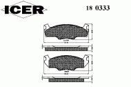 Комплект тормозных колодок ICER 180333