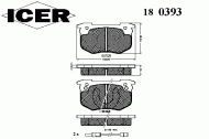 Комплект тормозных колодок ICER 180393