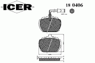 Комплект тормозных колодок ICER 180406