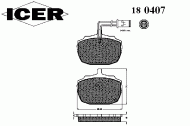 Комплект тормозных колодок ICER 180407