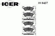 Комплект тормозных колодок ICER 180437