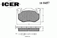 Комплект тормозных колодок ICER 180457
