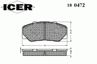 Комплект тормозных колодок ICER 180472