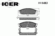 Комплект тормозных колодок ICER 180483