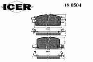 Комплект тормозных колодок ICER 180504