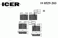 Комплект тормозных колодок ICER 180529-203