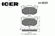Комплект тормозных колодок ICER 180535