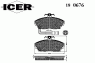 Комплект тормозных колодок ICER 180676