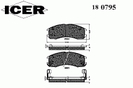 Комплект тормозных колодок ICER 180795