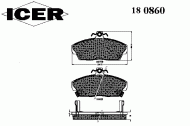 Комплект тормозных колодок ICER 180860