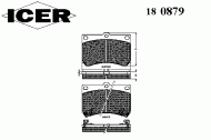Комплект тормозных колодок ICER 180879