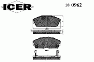 Комплект тормозных колодок ICER 180962