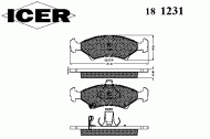 Комплект тормозных колодок ICER 181231