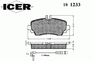 Комплект тормозных колодок ICER 181233
