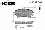 Комплект тормозных колодок ICER 181233-701