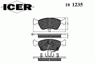 Комплект тормозных колодок ICER 181235